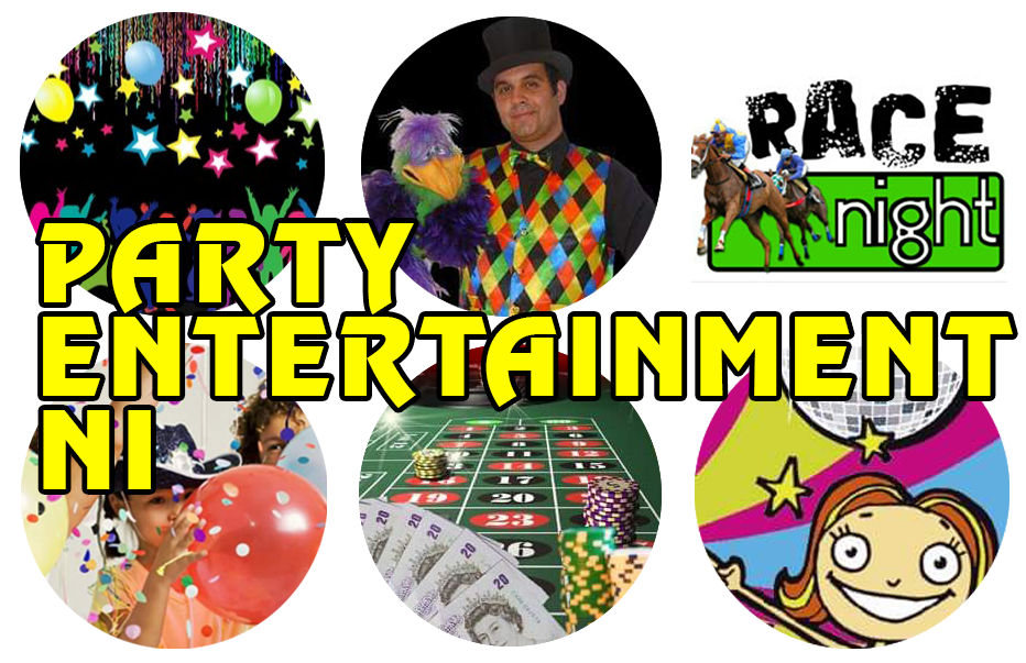 Discos & DJ for Events | Casino Nights | Race Nights | Birthday Parties | Christmas Parties | Magic Shows | Balloon Modelling | Party Packages | Party Entertainment NI | Northern Ireland | Belfast